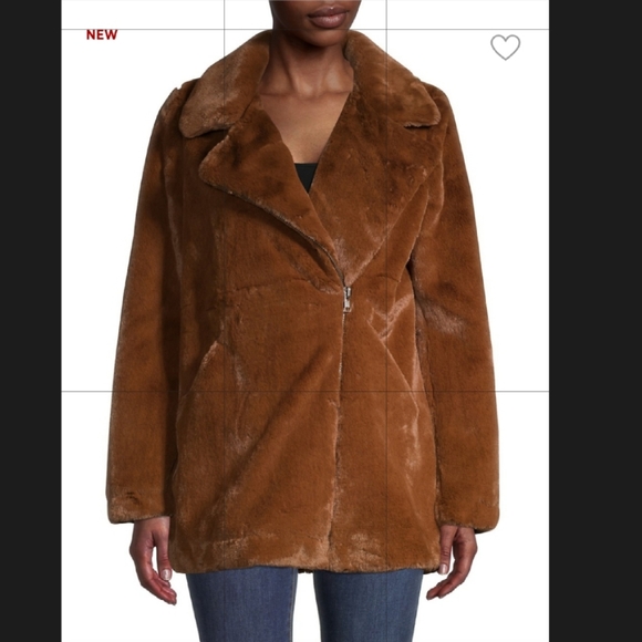 Apparis Jackets & Blazers - NWT Apparis Rose Faux Fur Zip Front Coat Large